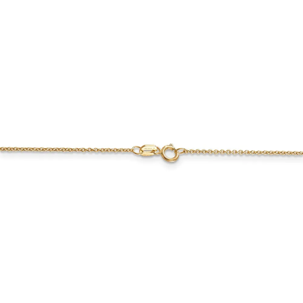 14k Yellow Gold 24mm Polished Palm Tree Necklace