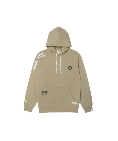 A BATHING APE  |Street Style Long Sleeves Plain Cotton Logo Hoodies