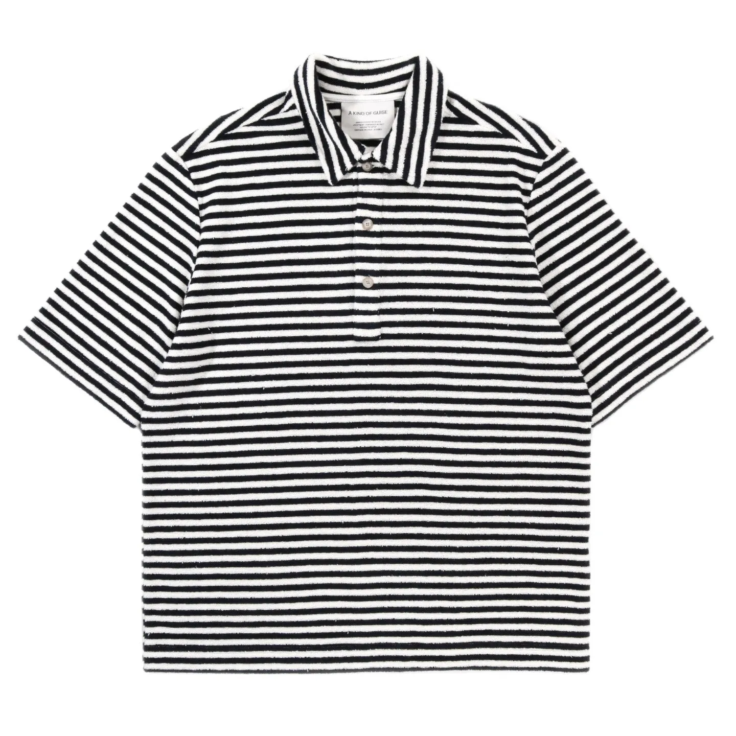 A KIND OF GUISE LINO SHIRT OREO STRIPE