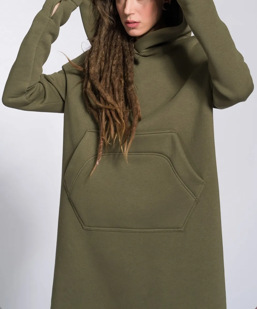 Aakasha  |Long Sleeves Plain Handmade Asymmetry Hoodies & Sweatshirts