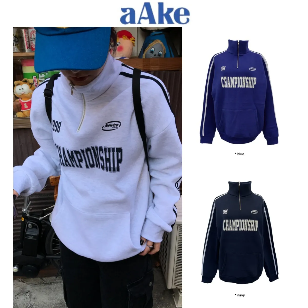 AAKE  |Street Style Logo Hoodies & Sweatshirts