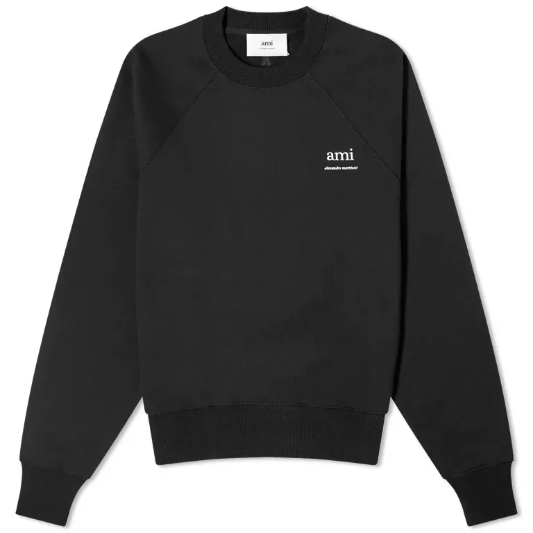 AMI PARIS  |Crew Neck Sweat Long Sleeves Plain Cotton Logo