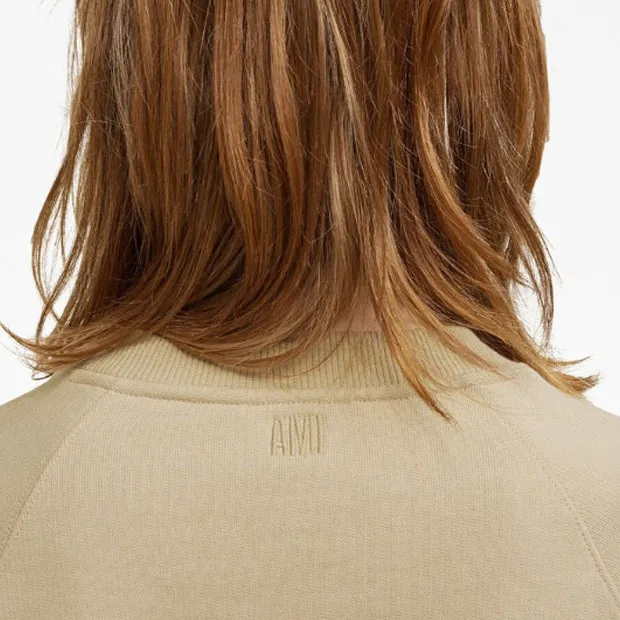 AMI PARIS  |U-Neck Long Sleeves Plain Cotton Logo Hoodies & Sweatshirts