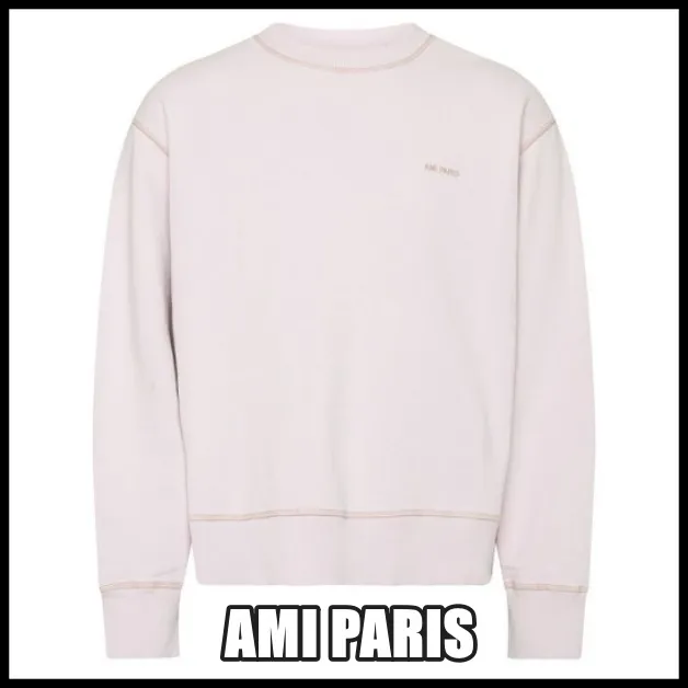 AMI PARIS  |Unisex Street Style Logo Hoodies & Sweatshirts