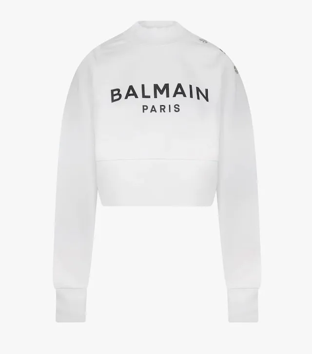 BALMAIN  |Street Style Cotton Logo Hoodies & Sweatshirts