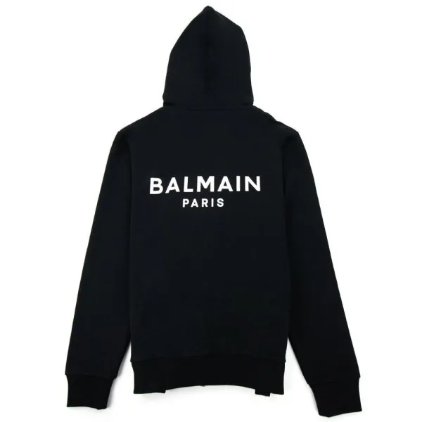 BALMAIN  |Unisex Street Style Long Sleeves Plain Cotton Logo Luxury