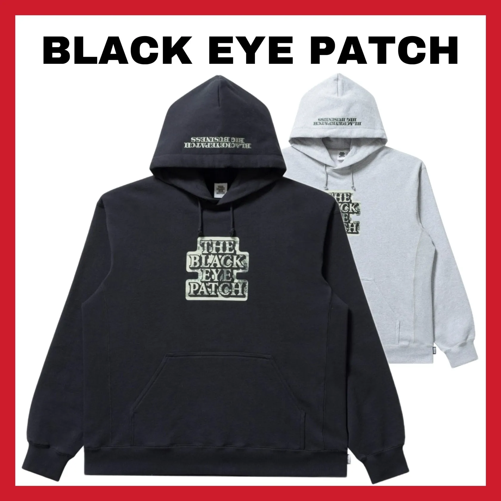 BlackEyePatch  |Street Style Long Sleeves Plain Logo Skater Style Hoodies