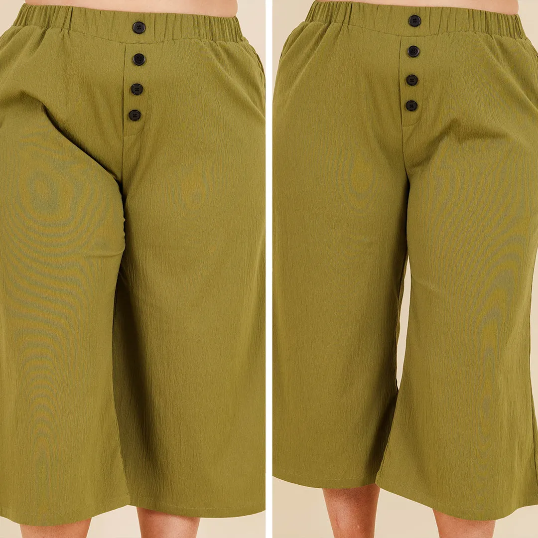 Buttons and Bells Pants, Olive