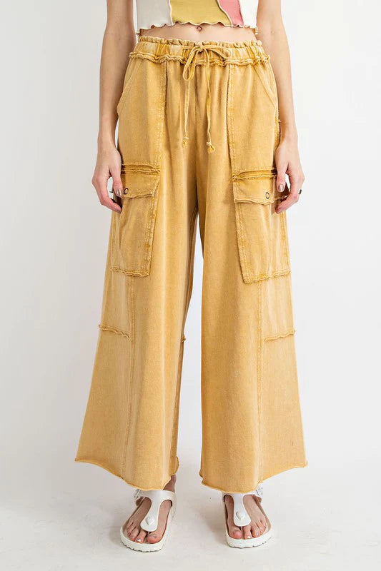 Camel wide leg pants