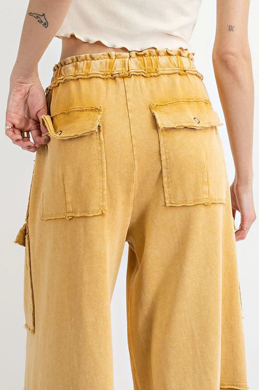 Camel wide leg pants