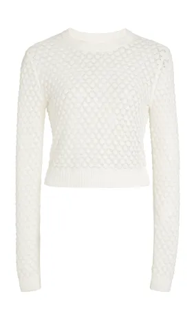 Chloé Pointelle-Knit Cotton Sweater