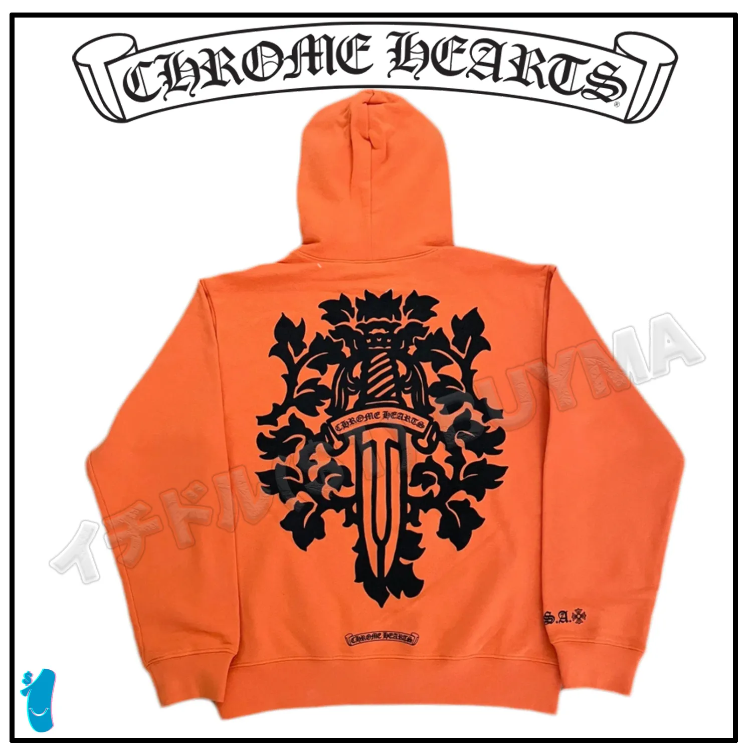 CHROME HEARTS  |Unisex Street Style Long Sleeves Cotton Logo Hoodies