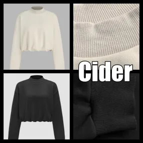 Cider  |Sweat Long Sleeves Plain High-Neck Hoodies & Sweatshirts