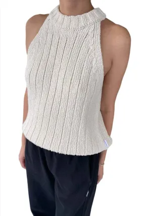 Claire Cotton Sweater Tank - Naturel