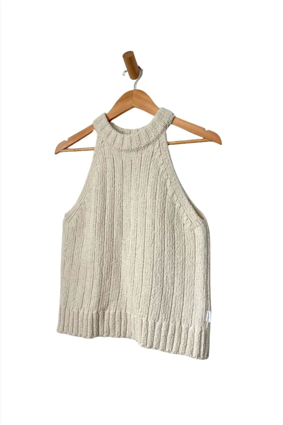 Claire Cotton Sweater Tank - Naturel