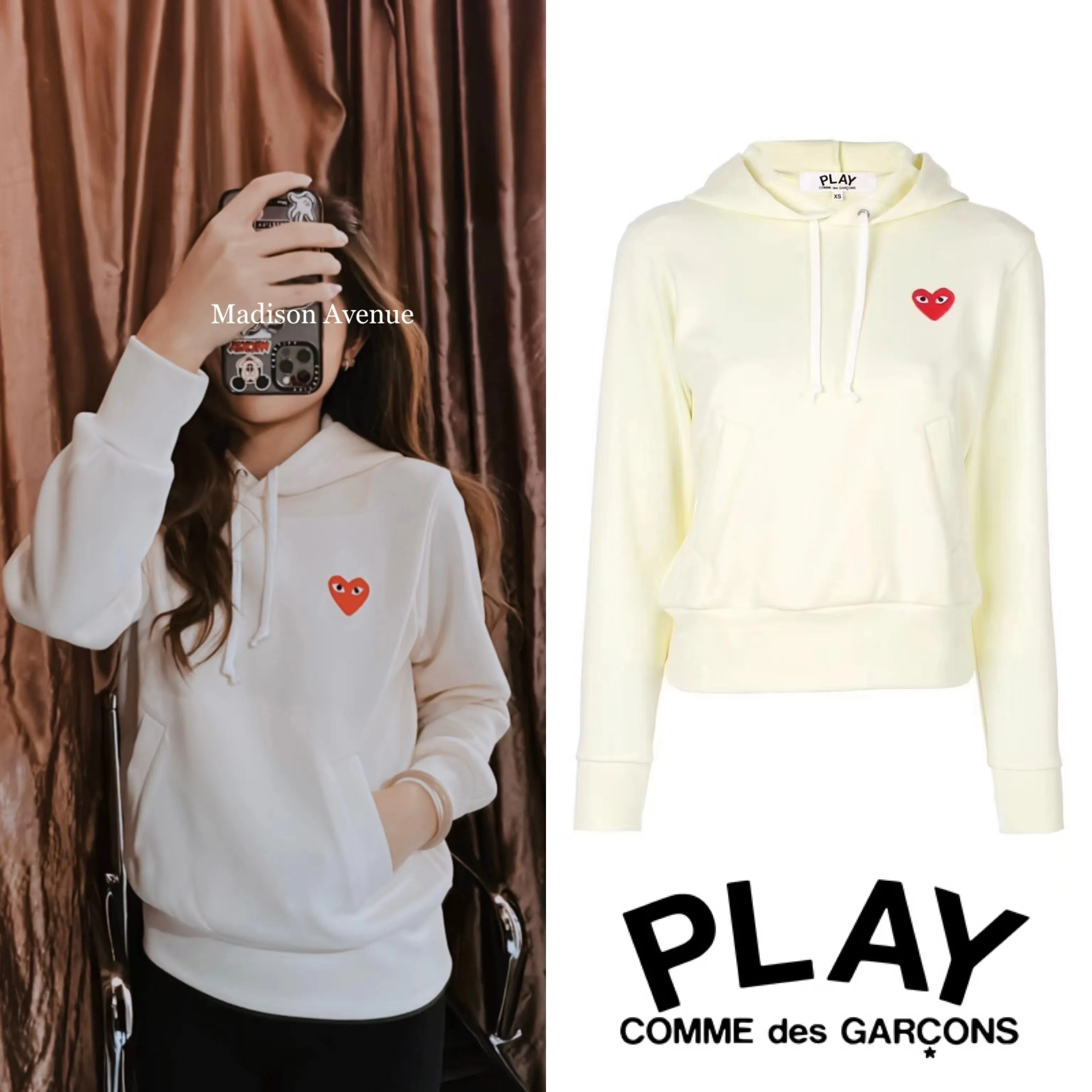 COMME des GARCONS  |Street Style Logo Hoodies & Sweatshirts