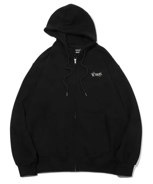 COMPAGNO  |[COMPAGNO]★Be Friends EMBROIDERED HOOD ZIP UP