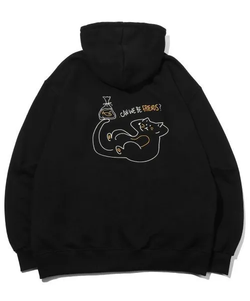 COMPAGNO  |[COMPAGNO]★Be Friends EMBROIDERED HOOD ZIP UP