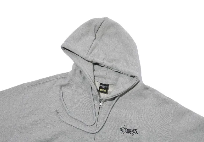 COMPAGNO  |[COMPAGNO]★Be Friends EMBROIDERED HOOD ZIP UP