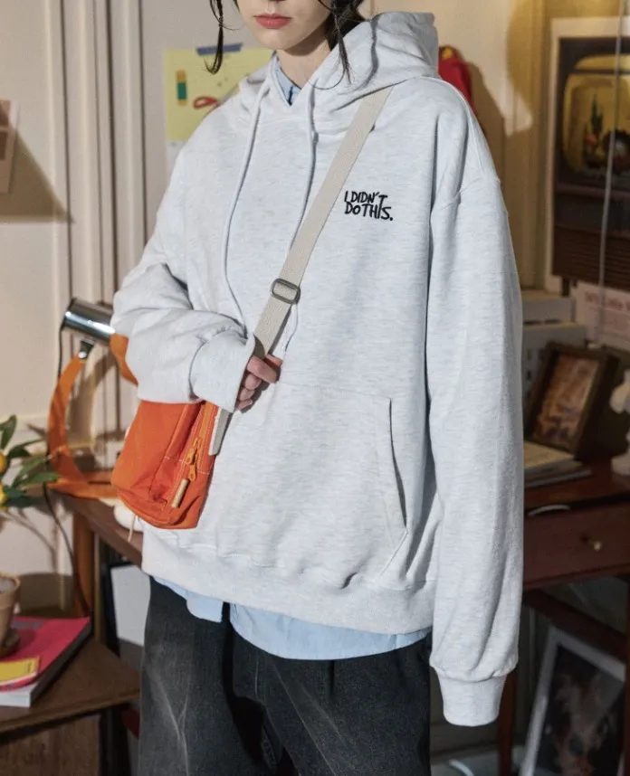 COMPAGNO  |[COMPAGNO]★DID NOT DO THIS EMBROIDERED HOODIE