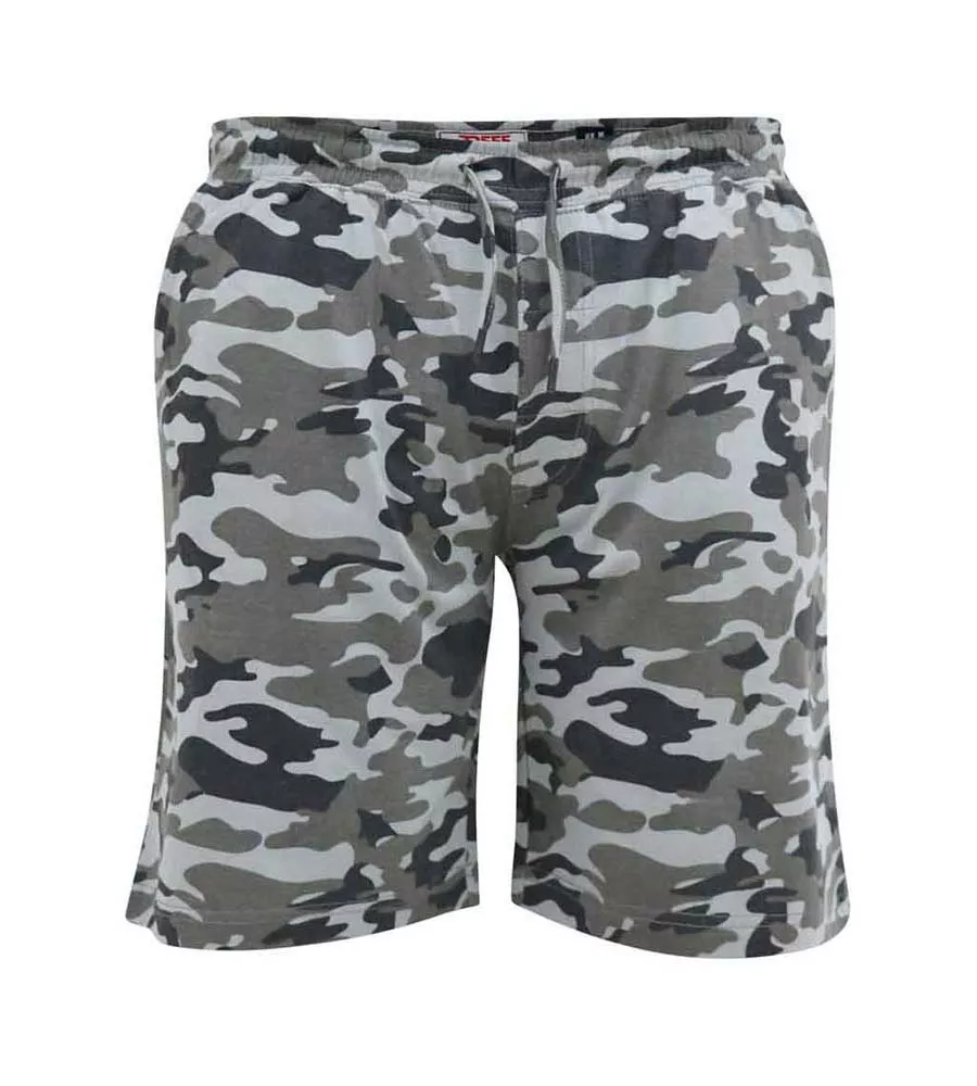 D555 Mens Jersey Camouflage Shorts With Elasticated Waist (CARLTON)