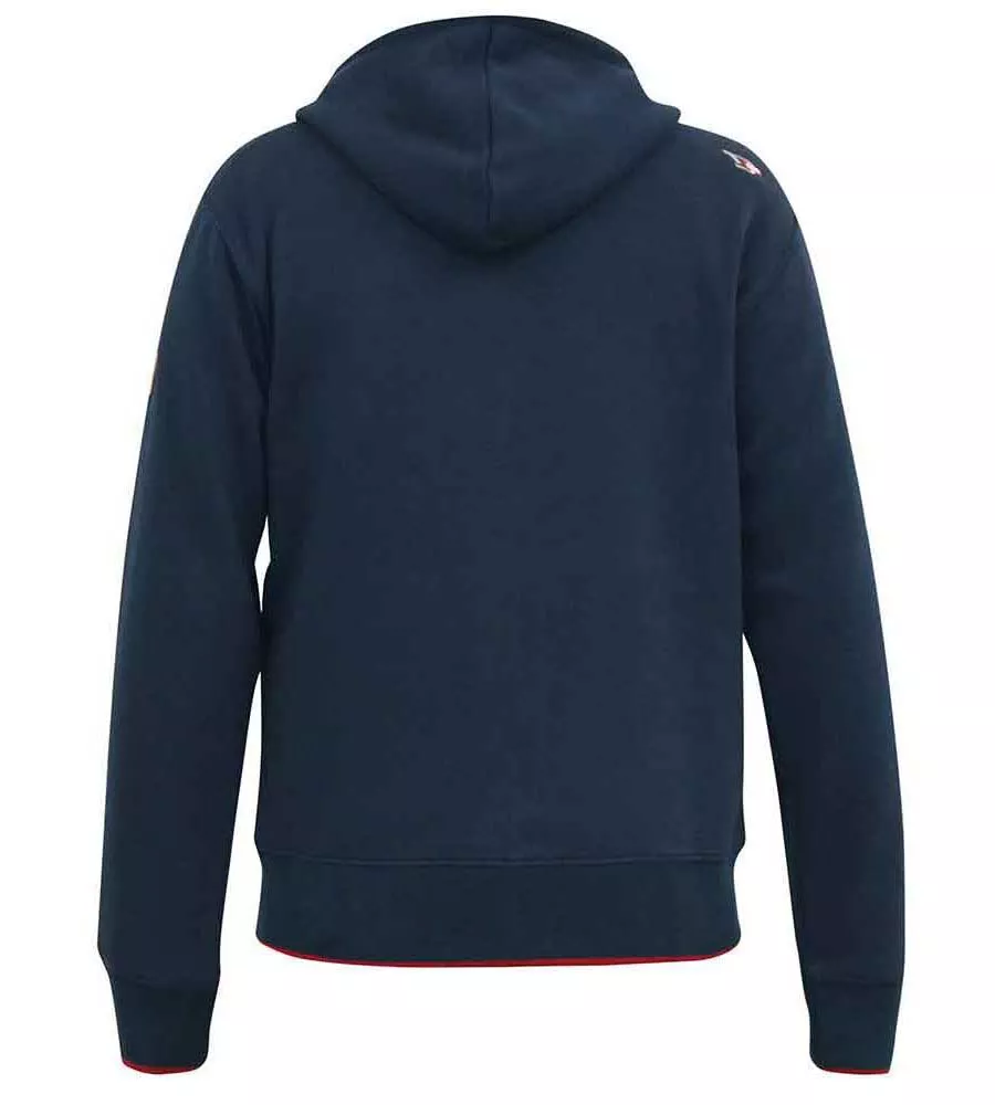 D555 Mens Navy Full Zip Hoodie With Brooklyn Chest Print (WORCESTER)