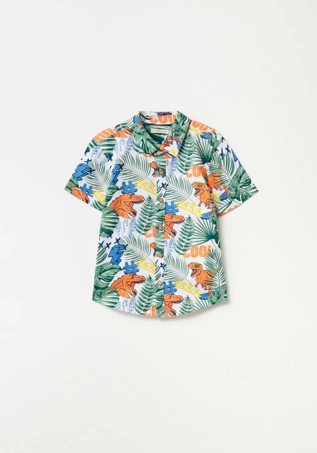 Dino Floral Shirt - Blue