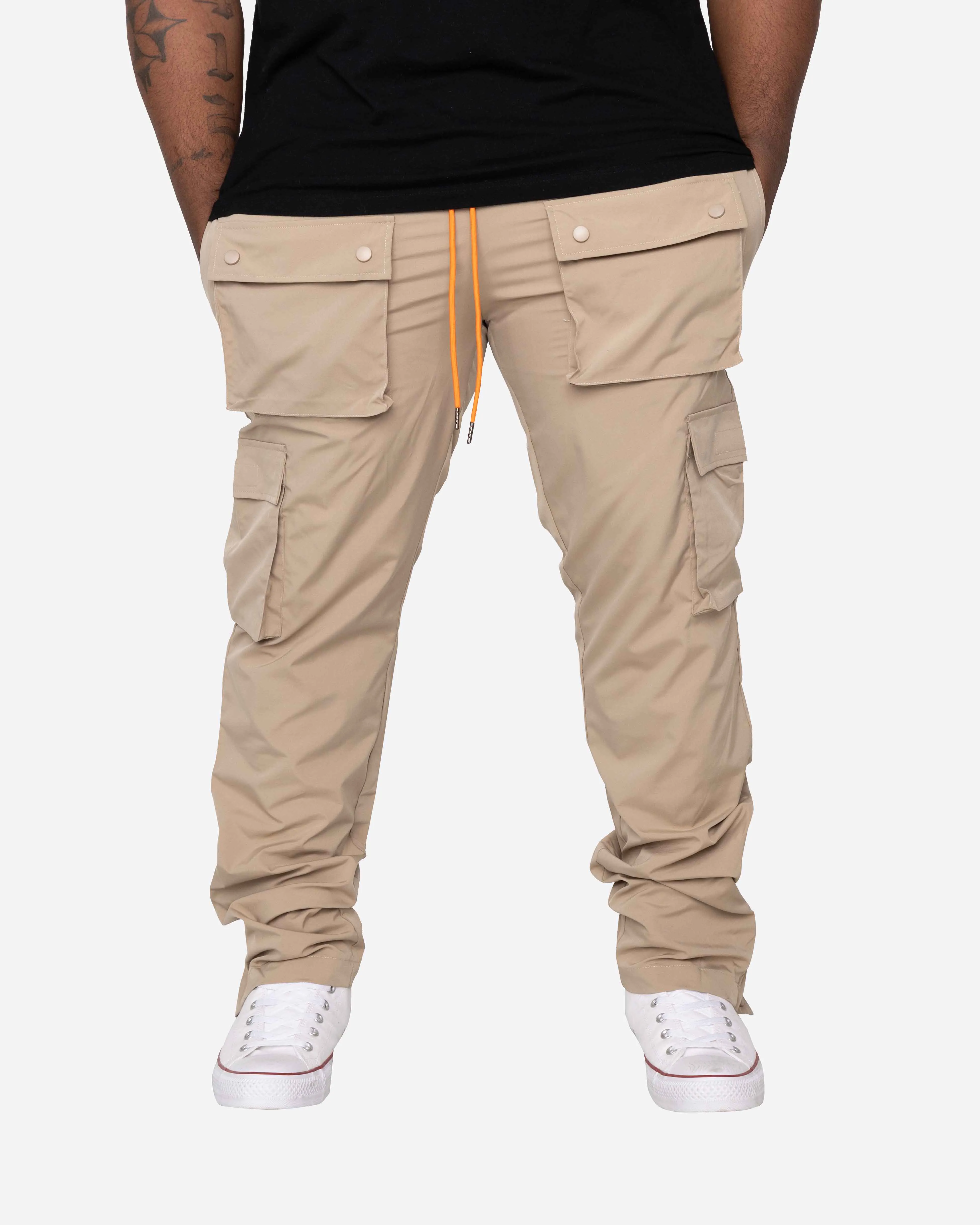 EPTM BIG N TALL SNAP CARGO PANTS-KHAKI