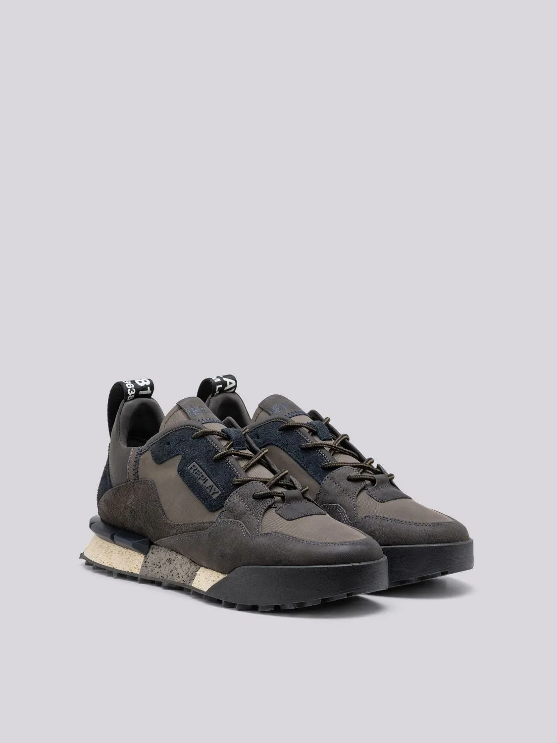 FIELD MELT LEATHER AND SUEDE SNEAKERS