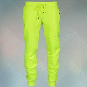 Frozen Yellow Unbasic Fleece Stash Pocket Sunset Park Tapered Jogger Pants | Fleece Neon Yellow Sweatpants