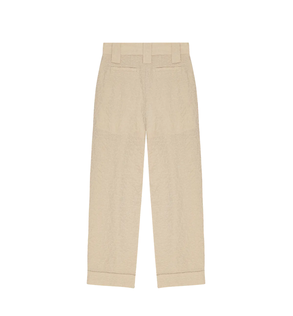 GANNI Textured Mid Waist Pants