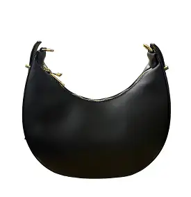 Genuine Leather Curved Shoulder Bag