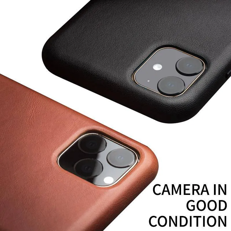 Genuine Leather Silm Back Cover for iPhone