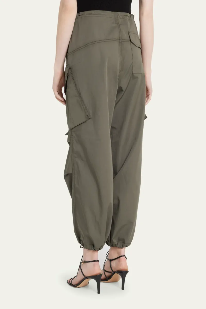 Ginerva Cargo Pant - Caviar Dark Seaweed Green