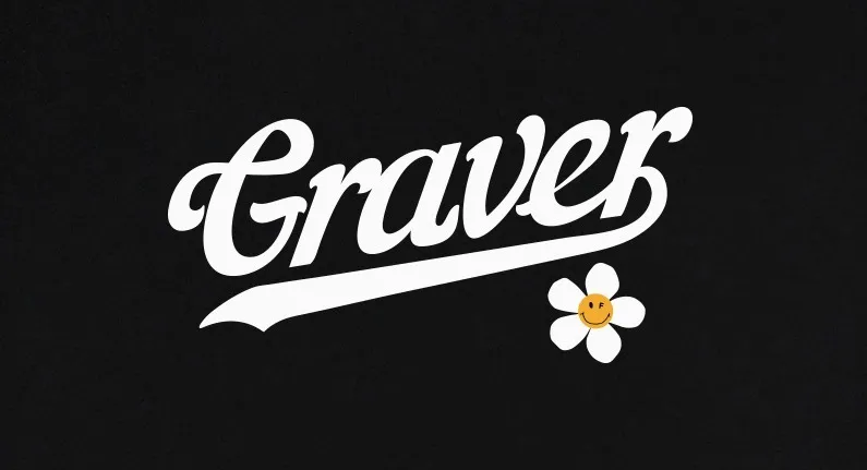 GRAVER  |[GRAVER]★BASEBALL LOGO FLOWER SMILE HOODED ZIP UP