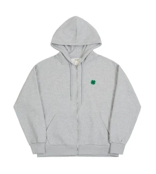 GRAVER  |[GRAVER]★CLOVER SMILE EMBROIDERY HOODED ZIP UP