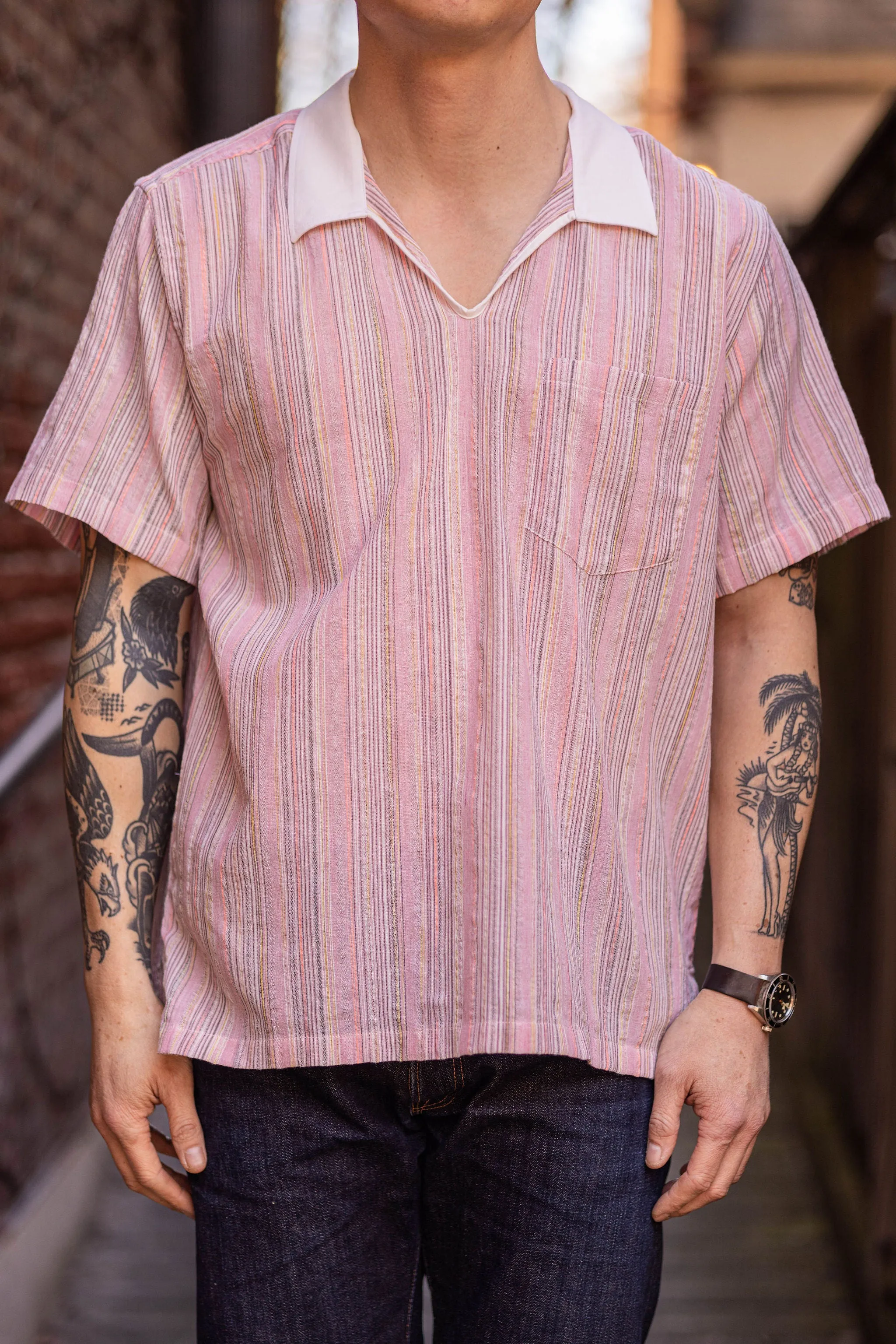 Hansen Garments Philip Short Sleeve Pull-on Shirt - Raspberry