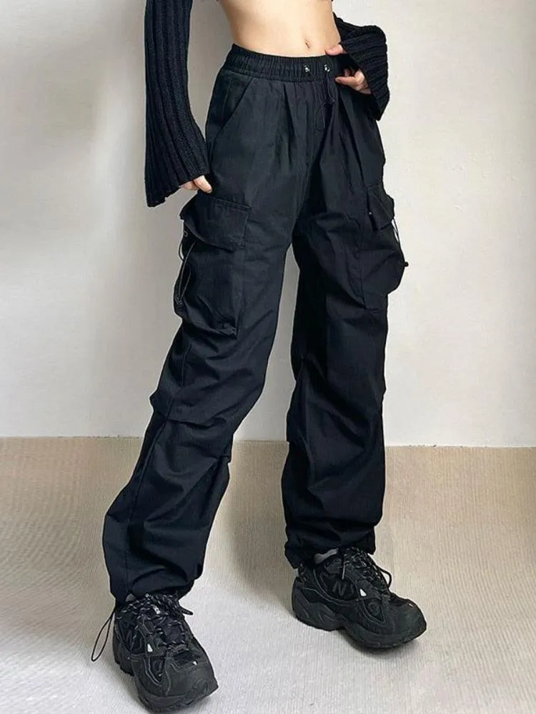 High Waisted Baggy Vintage Tooling Cargo Pants