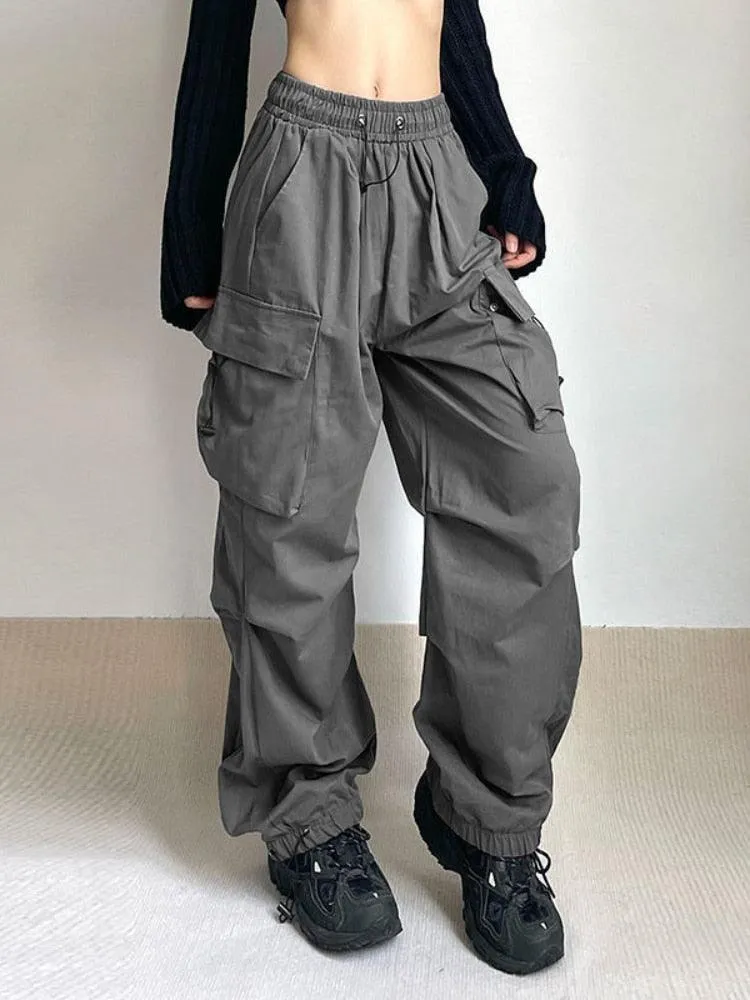 High Waisted Baggy Vintage Tooling Cargo Pants