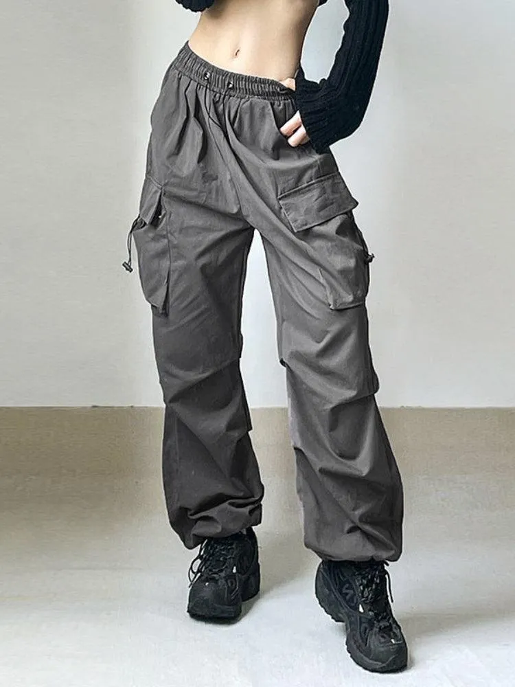 High Waisted Baggy Vintage Tooling Cargo Pants