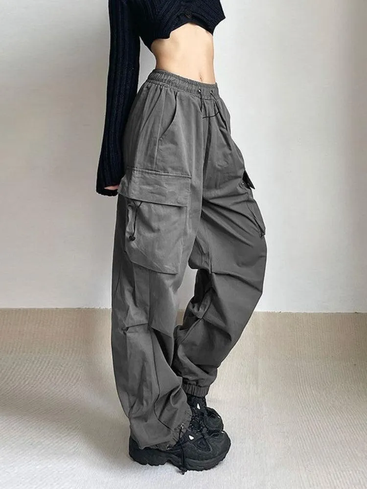 High Waisted Baggy Vintage Tooling Cargo Pants