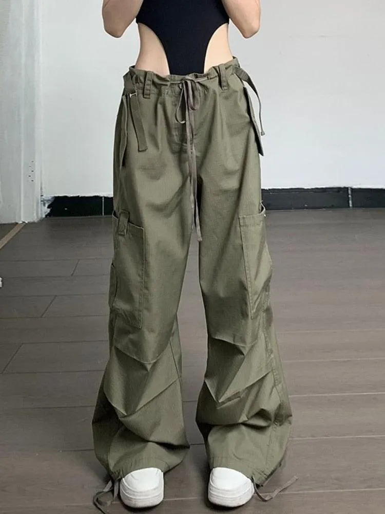 High Waisted Baggy Vintage Tooling Cargo Pants