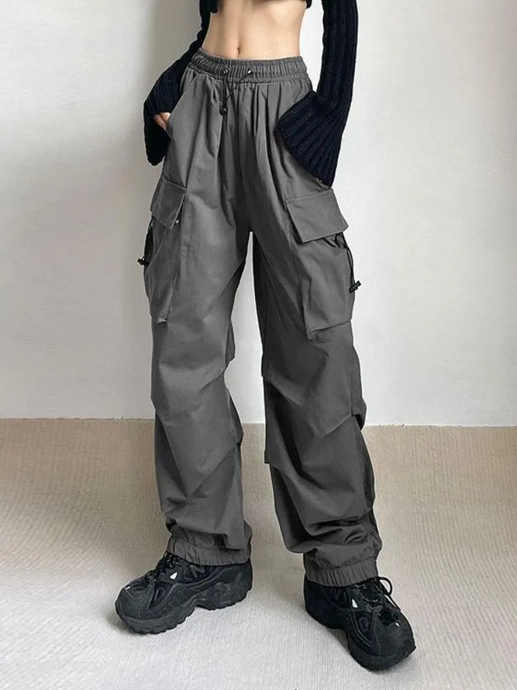 High Waisted Baggy Vintage Tooling Cargo Pants