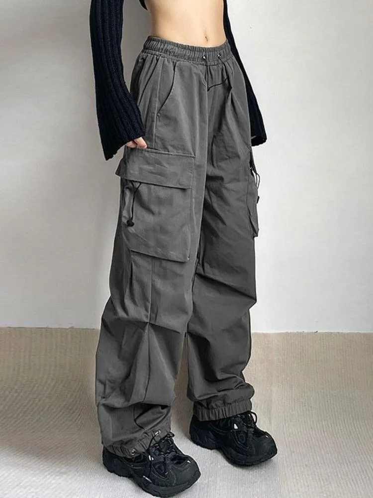 High Waisted Baggy Vintage Tooling Cargo Pants