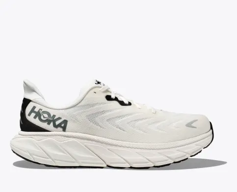 Hoka Men’s Arahi 6 Athletic Shoes- White/Steel Wool