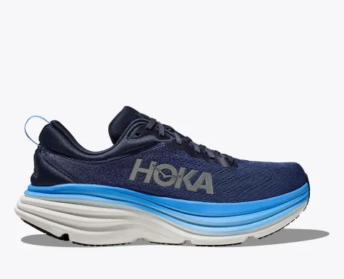 Hoka Men’s Bondi 8 Athletic Shoes- Outer Space/All Aboard