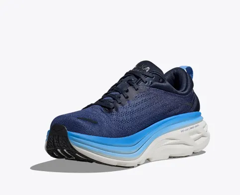 Hoka Men’s Bondi 8 Athletic Shoes- Outer Space/All Aboard