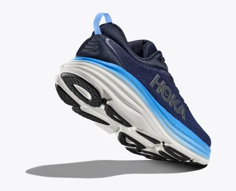 Hoka Men’s Bondi 8 Athletic Shoes- Outer Space/All Aboard