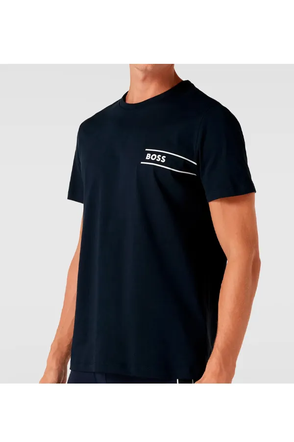 Hugo Boss Contrast Logo Tee Navy