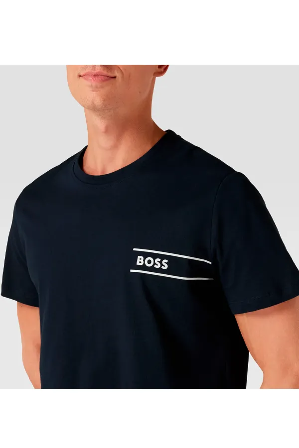 Hugo Boss Contrast Logo Tee Navy